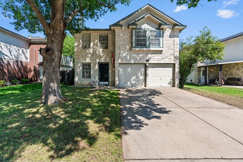 Front entry walkway and covered porch